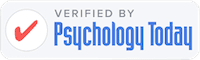 logo with red checkmark reading 'verified by Psychology Today'